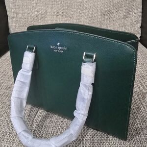 NWT Kate Spade Deep Jade Saffiano Leather Medium Satchel MSRP $399